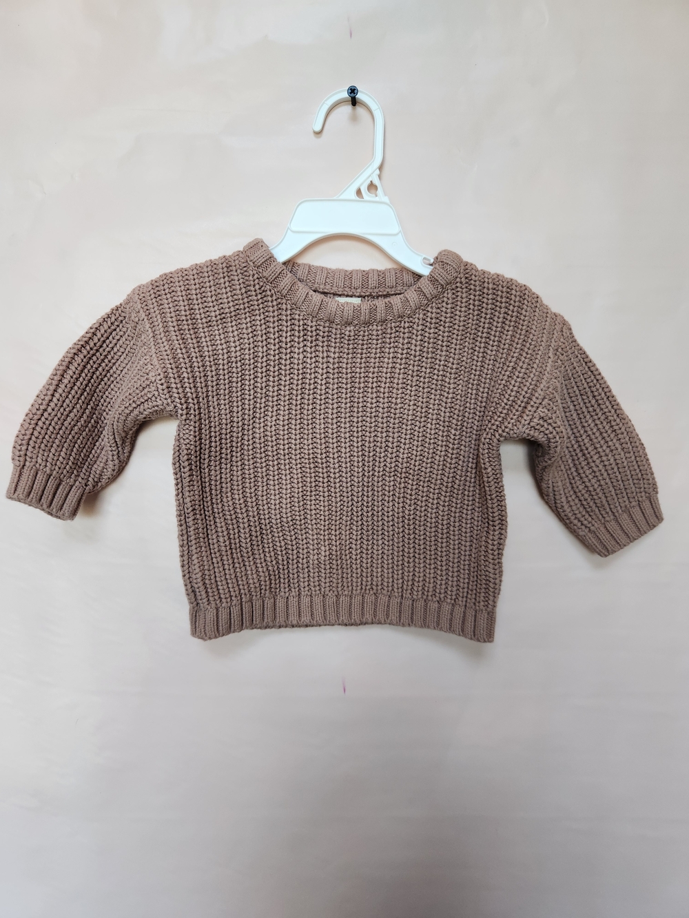 Kids Cozy Knit Sweater - Taupe